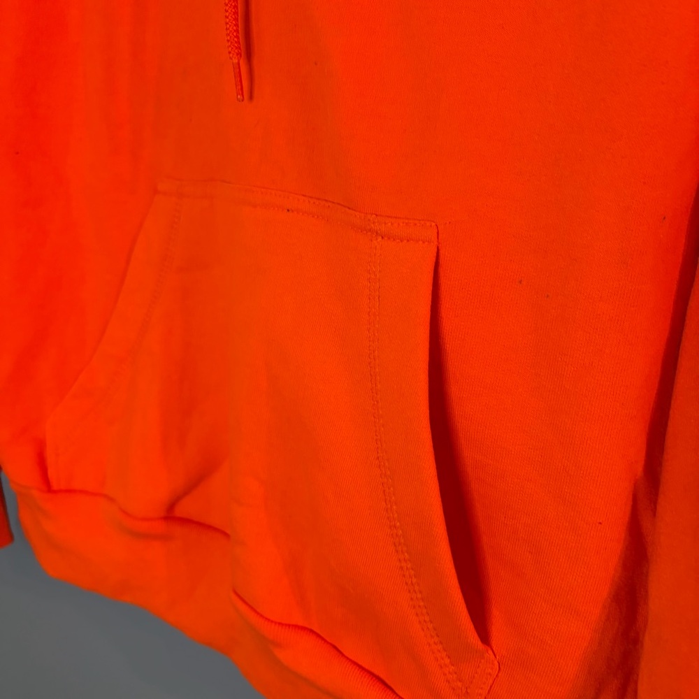 Orange Geometric Embroidery Patterned Women's Hoo… - image 4